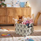 Western Highland Cow Storage Bins Box, Toybox for Boys Girls, Retro Western Cactus Cow Foldable Storage Baskets Organizer for Bedroom Bathroom Kids Room Dorm Clothes Toys Books