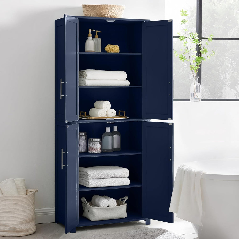 Crosley Furniture Savannah Tall Pantry Storage Cabinet with Shelves, Kitchen,...