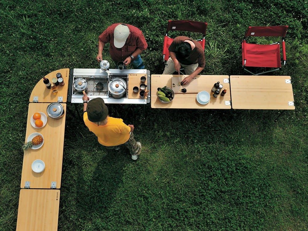 Snow Peak IGT Bamboo Table Regular, CK-116TR, Designed in Japan, Made of Laminated Bamboo, for Iron Grill Table Kitchen, Lifetime Product Guarantee