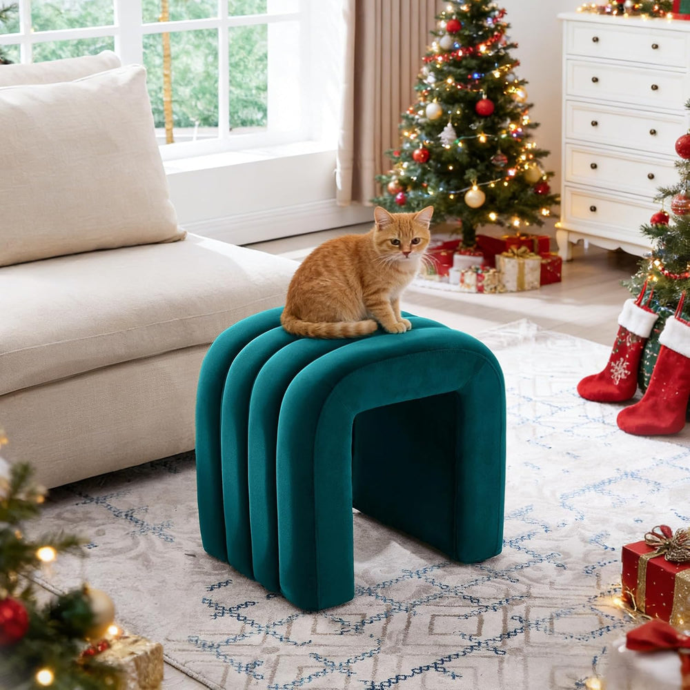 Multi-Functional Ottoman Stool, Footrest for Couch, Modern Vanity Stool for M...