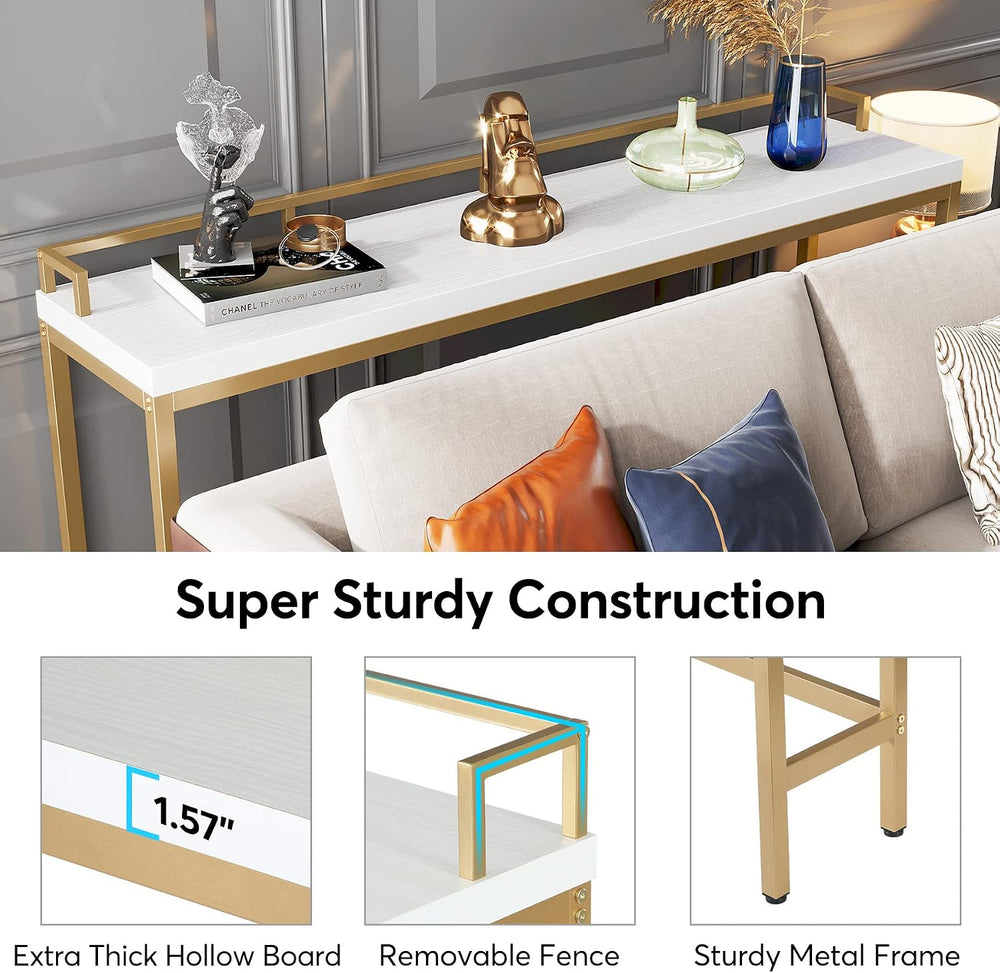 Tribesigns 70.9 inch Extra Long Sofa Table, Narrow Console Table Behind Couch...