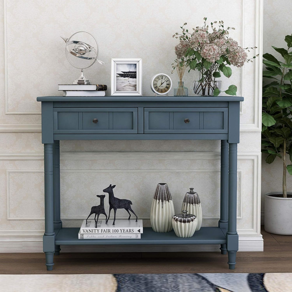 MERITLINE Wood Console Table for Entryway Console Table with Storage Sofa Tab...