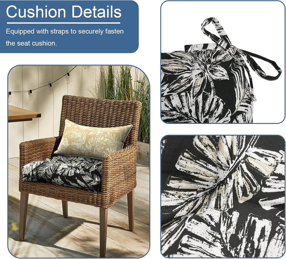 LVTXIII Outdoor Wicker Chair Cushions, 19"x19"x4" Patio Chair ...