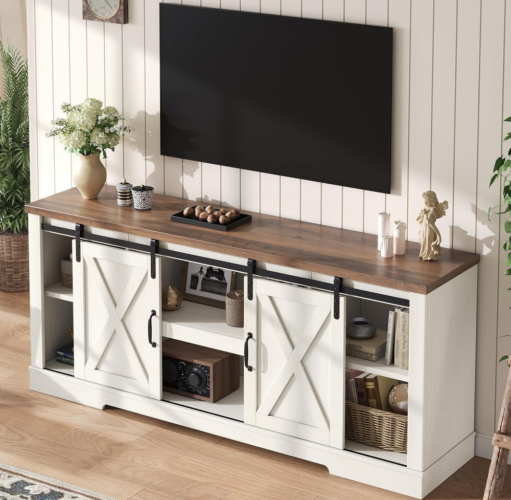 AMERLIFE 65" TV Stand for Living Room, Entertainment Center, White | Far...