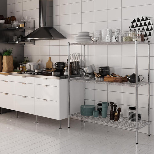 18" Deep x 48" Wide x 54" Height Wire Shelving Kit | 3-Tier | NSF Commercial Storage Rack Unit