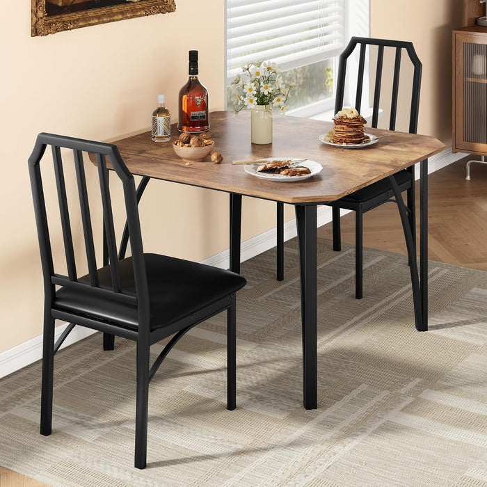 GAOMON 3-Piece Dining Table Set for 2,Kitchen Table with Upholstered Chairs
