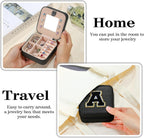 Parima Travel Jewelry Organizer for Women | Necklace, Earring, Ring Organizer | Women's Travel Gifts - Letter V, Black