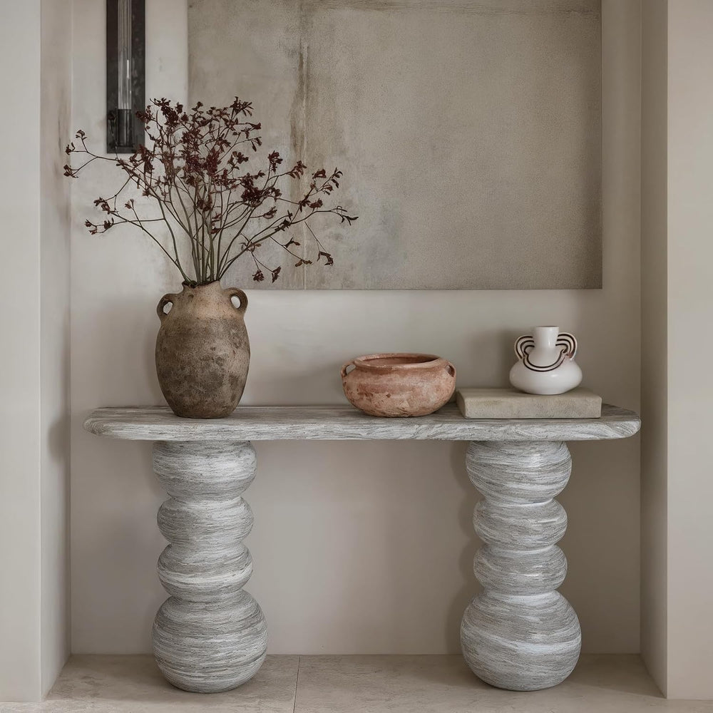 Tov Furniture Hyre Faux Stone Indoor/Outdoor Concrete Console Table