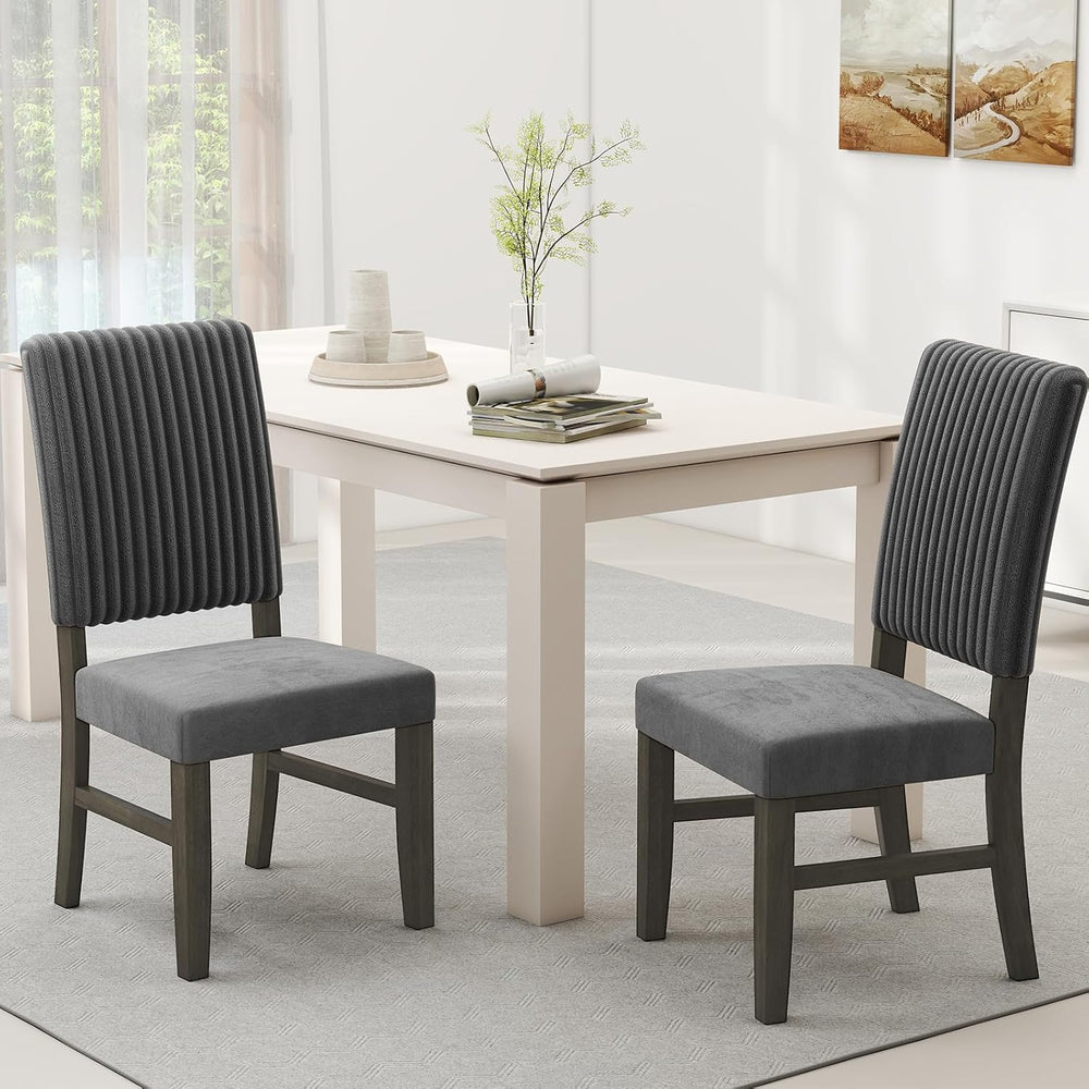 Giantex Dining Chairs Set of 2, Mid-Century Velvet Fabric Upholstered Chairs ...
