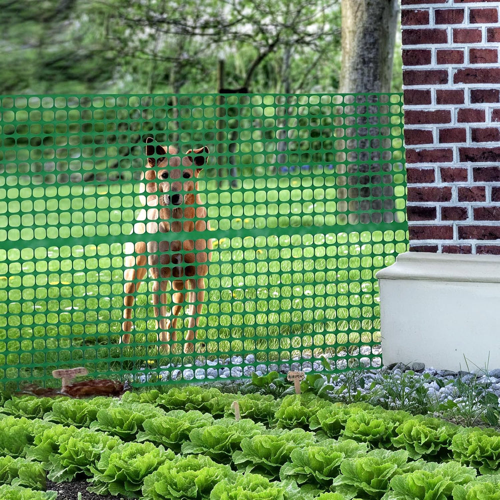 Ohuhu 4'×100'/15 LB Ultra Thick Plastic Mesh Safety Fence, Green