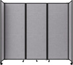 Versare Room Divider 360 Portable Wall Partition | Folding Panels | Large Freestanding Divider | Locking Wheels | Temporary Room Separator