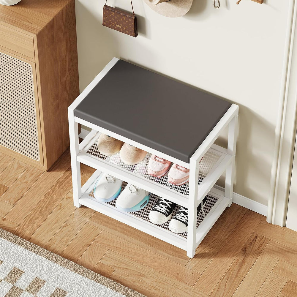 Small Shoe Bench Shoe Rack Storage Bench Entryway Bench Shoe Shelf with Seat ...