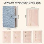 Travel Jewelry Organizer Case,Jewelry Storage Roll Bag for Women,Tangle-Free Portable Storage for Necklaces & Earrings/Rings/Bracelets,Jewelry Storage Book, Waterproof Organizer Bag