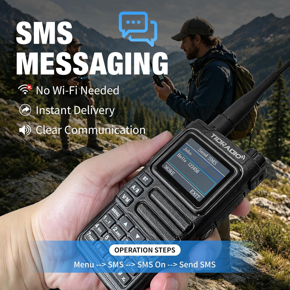 TIDRADIO TD-H9 10W GPS/APRS GMRS Handheld Radio, APP/Web Programming, Bluetot...