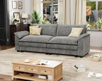 Homall 80" Modular Sectional Sofa, Loveseat Sofa Couch with Double-Layer Cushion, DIY Combination Chenille Deep 2-Seat Cloud Couch for Living Room, Apartment (Bright Grey, Loveseat Sofa)