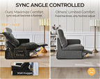 124.8'' Oversized Power Recliner Sofa with Headrest, Extra Wide Modular Cloud Sectional Reclining Couch, Convertible 4-Seater with Storage Ottoman for Home Theater Living Room, Chenille, Black