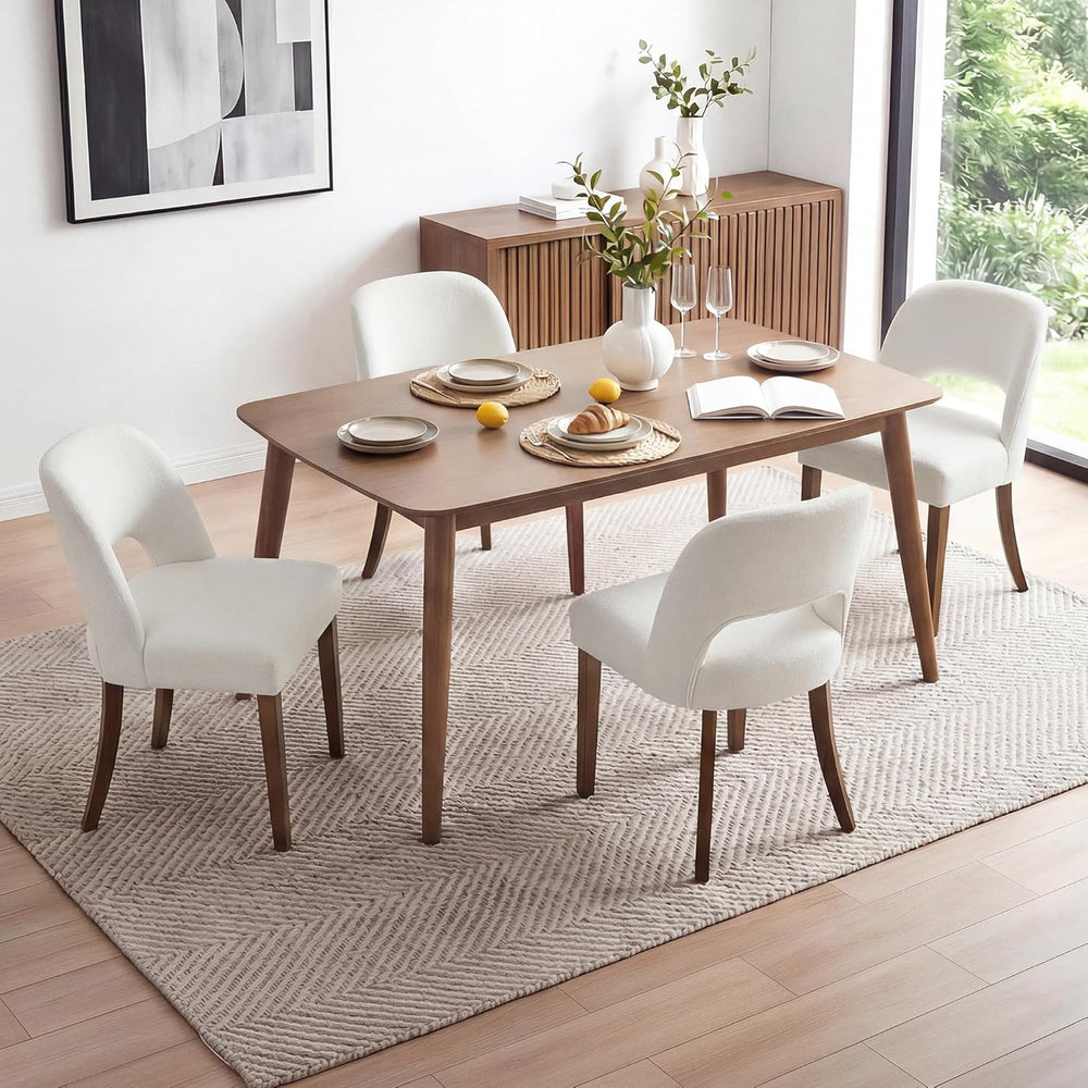 KISLOT Upholstered Dining Chairs Set of 4, Modern Armless Kitchen Chairs with...