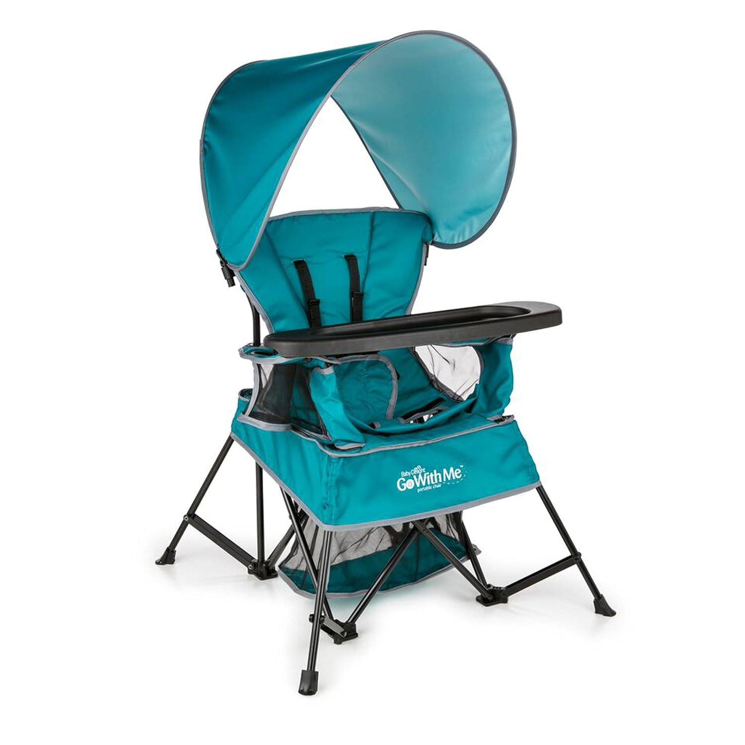 Baby Delight Go with Me Venture Portable Chair Bundle with Sun Canopy | for Indoor & Outdoor Use | 3 Growth Stages | Teal & Moss Bud Green
