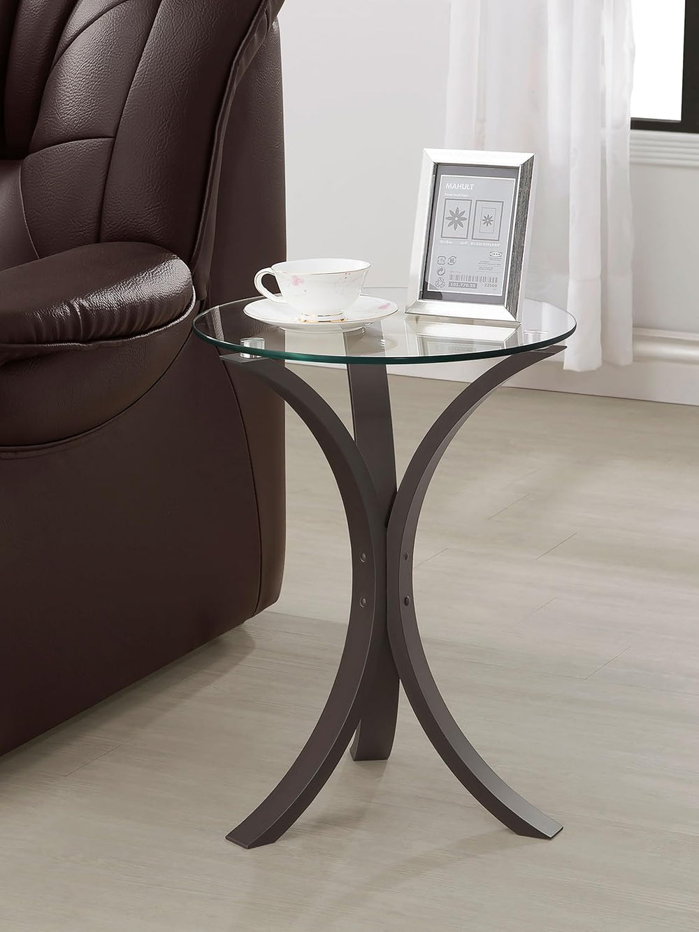 Coaster Home Furnishings - Edgar - Glass and Engineered Wood - 16-Inch Round ...
