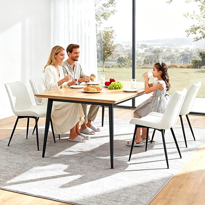 Brage Living Dining Chairs Set of 2, PU Leather Modern Armless Kitchen Dining...