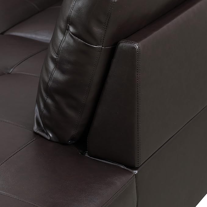 L-Shaped Combination Sofa Set, Luxurious Synthetic Leather Living Room Sofa, Suitable for Living Rooms, Bedrooms, Apartments, and Offices