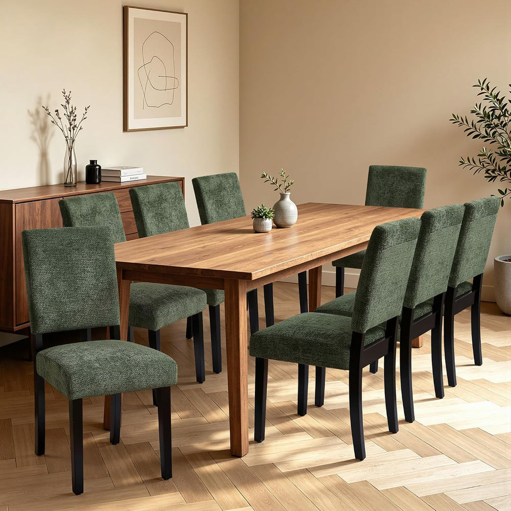 CHUN YI Dining Chairs Set of 8, Upholstered Dining Room Chairs, Modern Farmho...