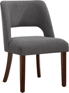 Dining Chair Set of 1,Modern Dining Room Chairs with Thick Cushions,Upholstered Linen Fabric Kitchen Chairs for Kitchen Dining Room Darkgrey