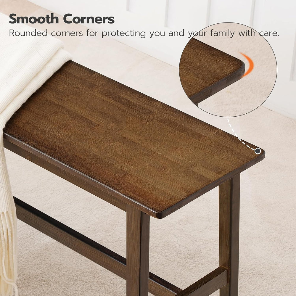 HOOBRO 39.3'' Bamboo Dining Bench, Farmhouse Kitchen Table Bench, Kit...