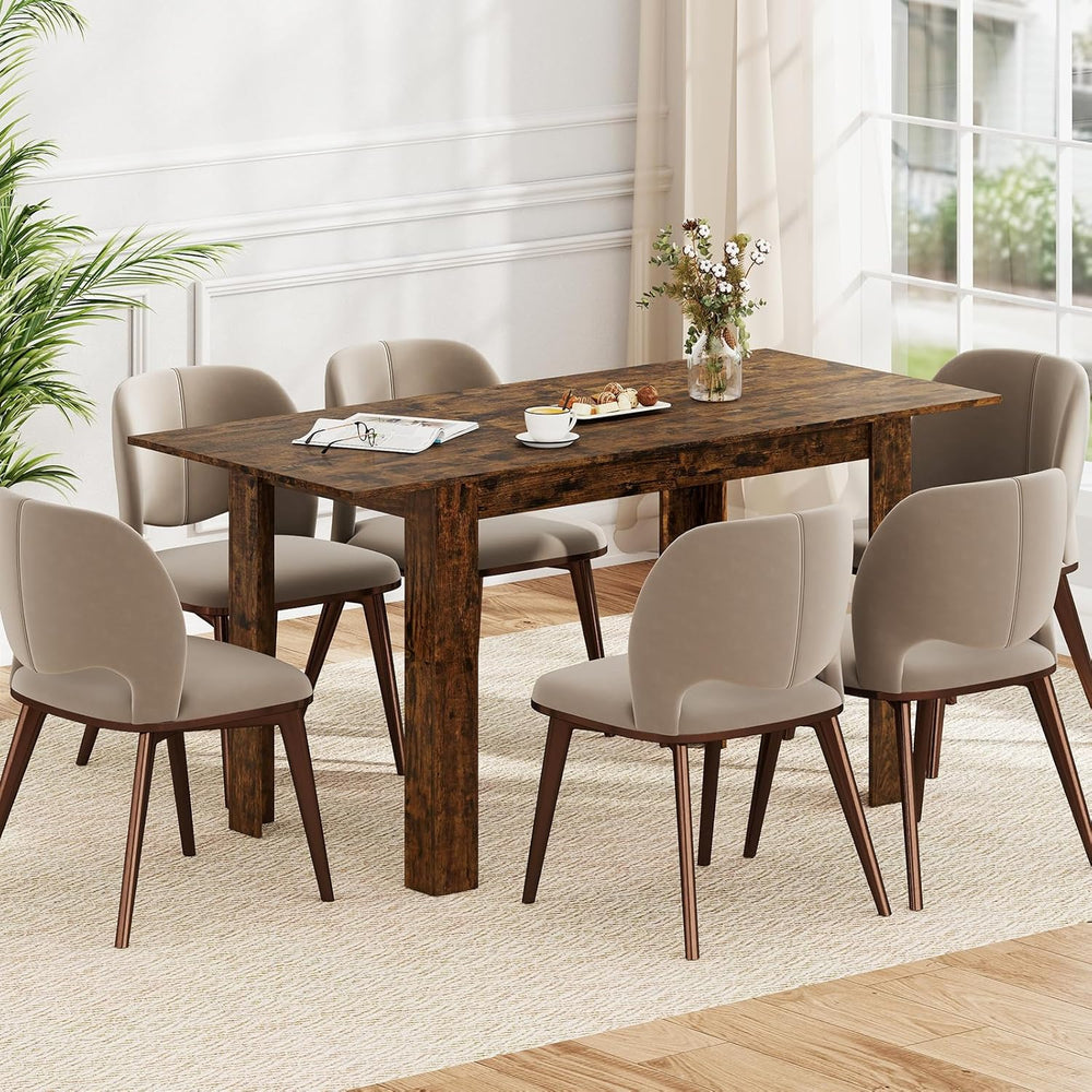 Giantex Extendable Dining Table for 4/6/8, 47"-62" Farmhouse Kitche...