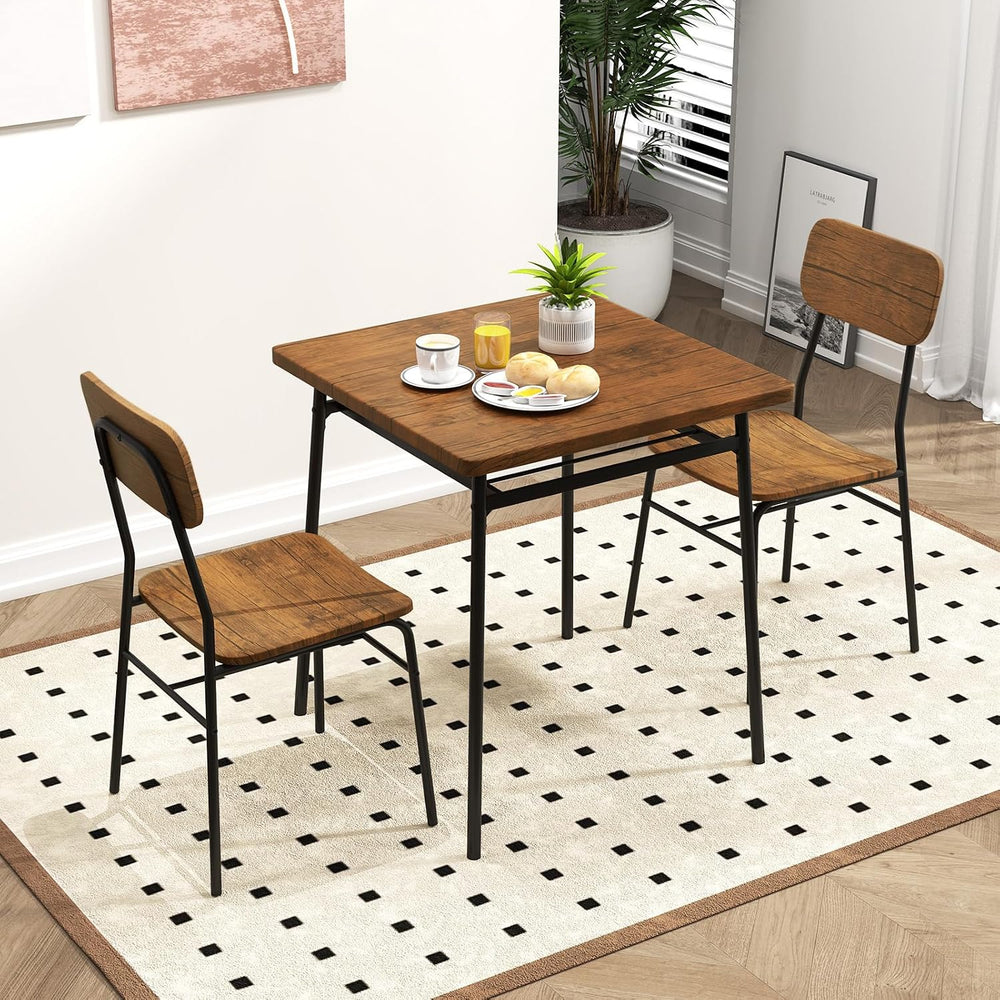 Giantex 3-Piece Dining Table Set, Kitchen Table Chairs Set with Dinner Table,...