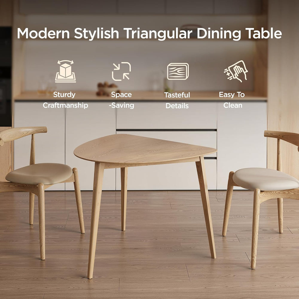 Acanva Modern Small Triangle Dining Room Table for Kitchen Compact Space, Far...