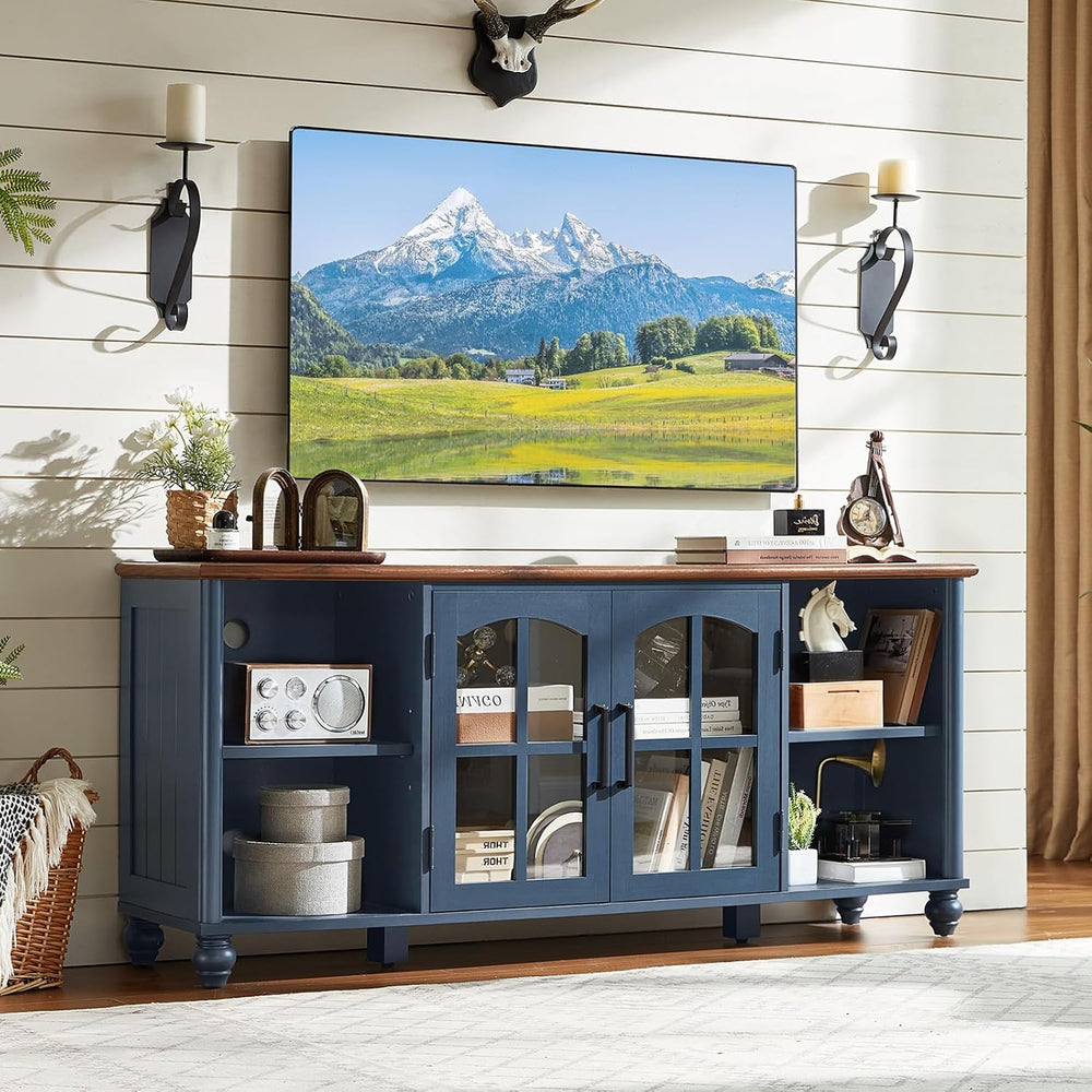 RWYHG Farmhouse TV Stand for 60 in TV, Entertainment Center for Living Room |...