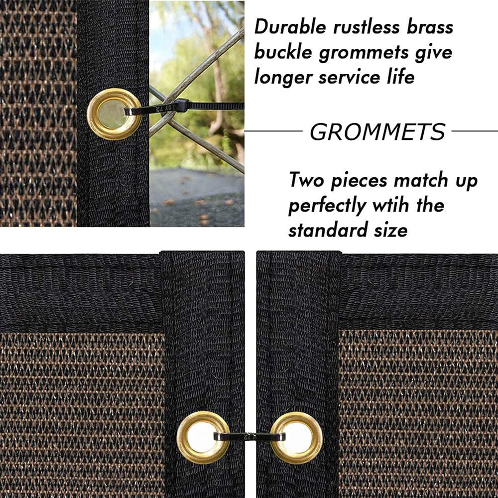 UPGRADE Privacy Screen 4' x 25' Fence Commercial Shade Cover with Bra...