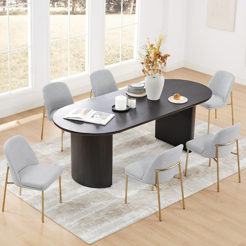 CHITA Modern Dining Chairs Set of 2, Upholstered Dining Chair, Light Gray