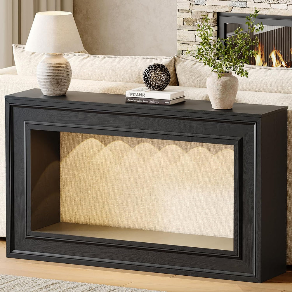 Rresyet 55" Long Console Tables with LED Lights, Narrow Console Tables f...