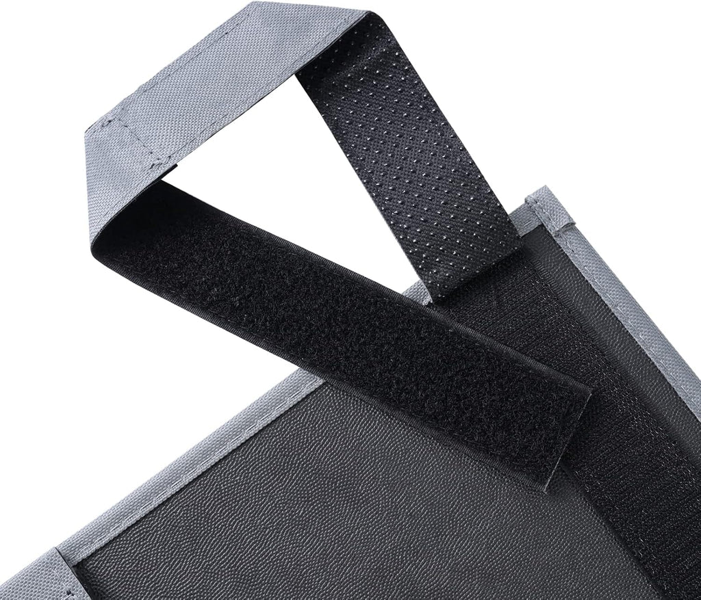 Hanging Bedside Caddy, Bedside Storage Organizer for Magazine, Phone, Remote control (6 Pockets-Grey)