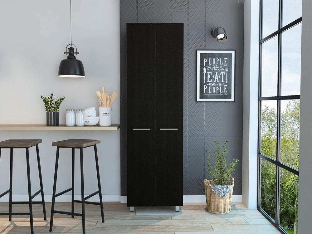 23.6" D*14.5" W*78.7" H Freestanding Kitchen Pantry with 4 She...