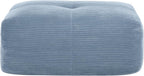 SoarFlash Corduroy Sectional Sofa Ottoman,Blue