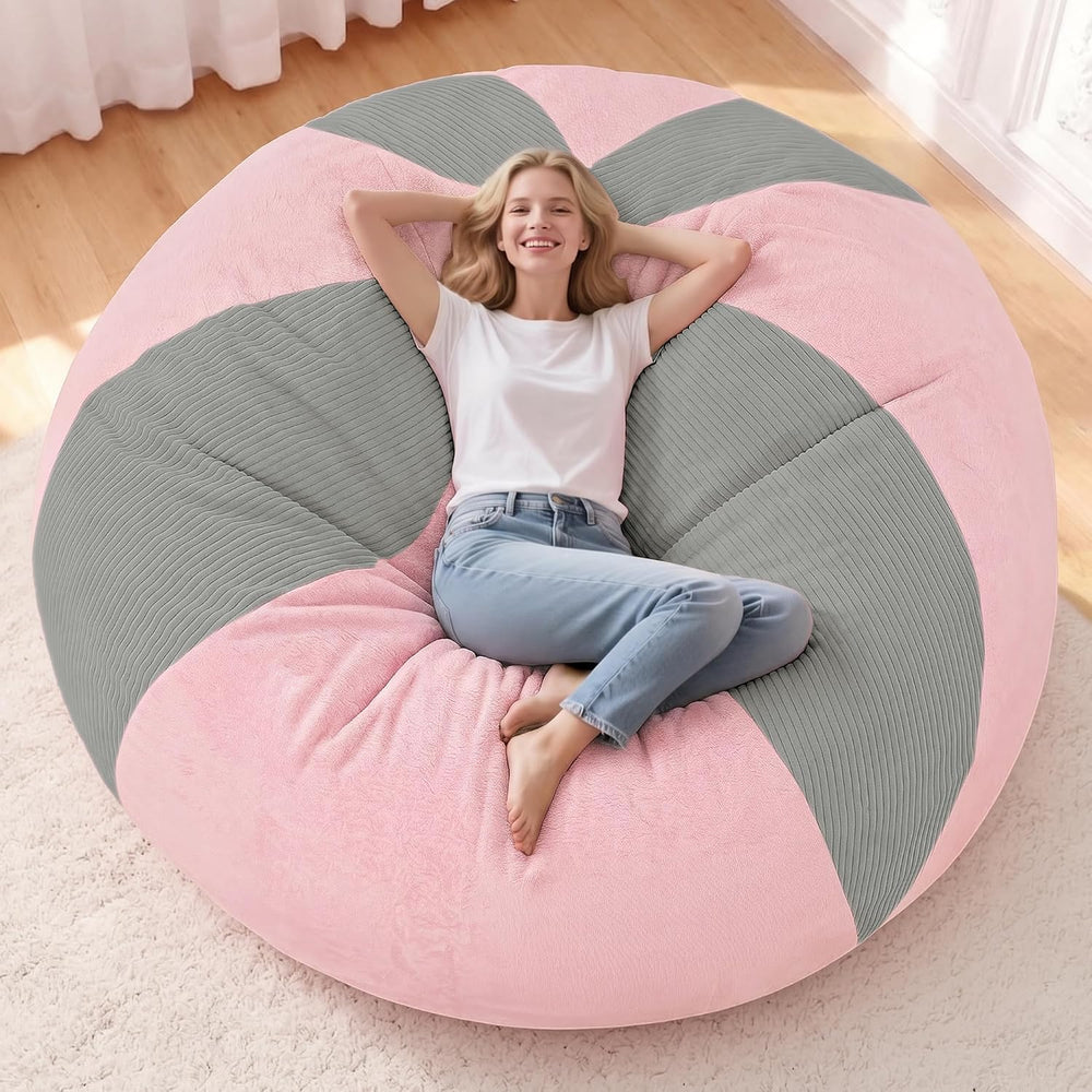 Homguava 6FT Bean Bag Chairs for Adult Teardrop Bean Bag with Memory Foam | B...