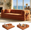GEARIVY Folding Sofa Bed Convertable Corduroy Couch King Size Floor Sleeper 4-in-1 DIY Combination Modular Sofa Fold Out Futon Lounge Comfy Foldable Lazy cama for Living Room