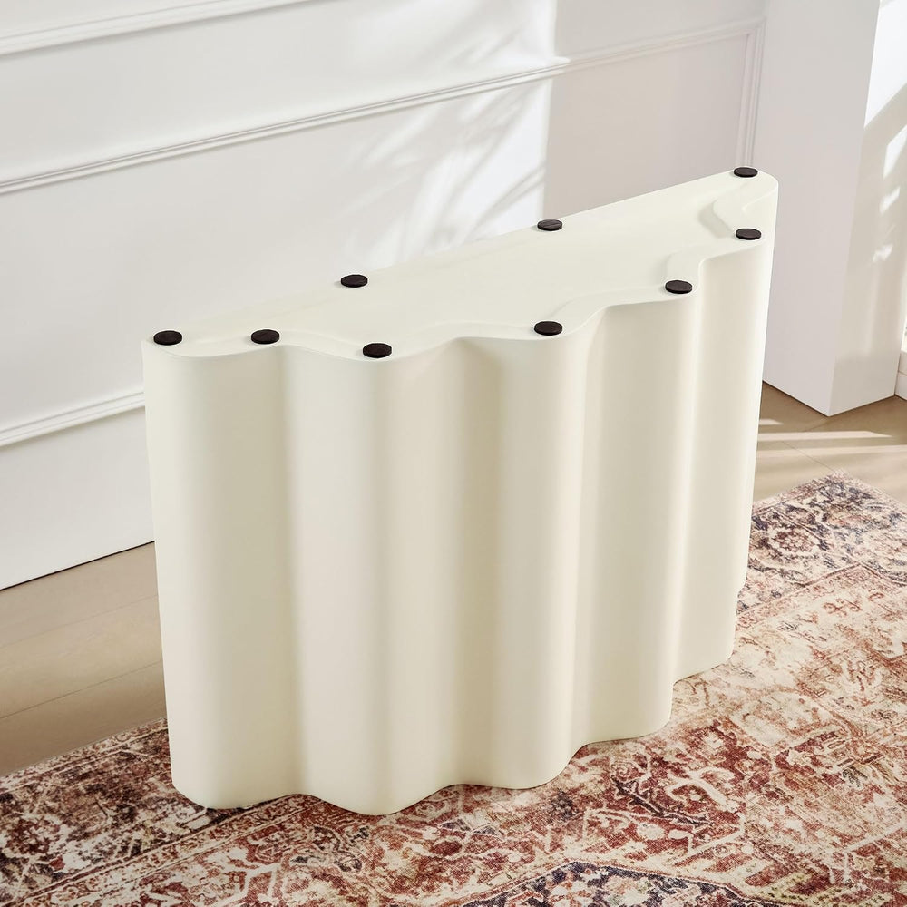 47.24" Half Moon Console Table for Entryway Mars Marble Entry Way Table ...