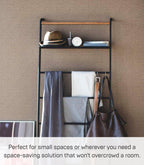 Yamazaki Home Leaning Ladder with Shelf, Space Saving