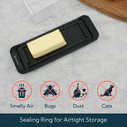 KITCHENDAO Airtight Butter Dish with Lid for Countertop and Refrigerator Door Shelf, Butter Keeper, Plastic Butter Holder Tray Container for West/East Coast Butter, Black