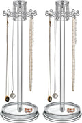 Amazing Abby - Temptation - 2-Pack Necklace Holder Stand with Spinning Hook Design, Jewelry Organizer Stand, Bracelet Tree Display, Perfect Storage Solution for Necklaces, Bracelets, Rings, and More