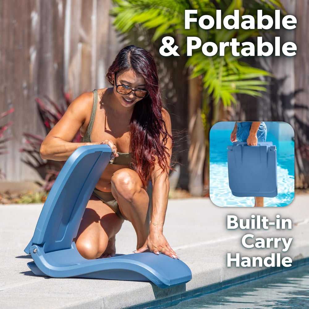 Coast Modern Portable Poolside Chair – Adult Foldable Flip Chair for Pool, Be...