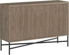 Henn&Hart 48" Wide Rectangular Buffet Table in Weathered Gray, for Home, Living Room, Bedroom, Entertainment Room, Office