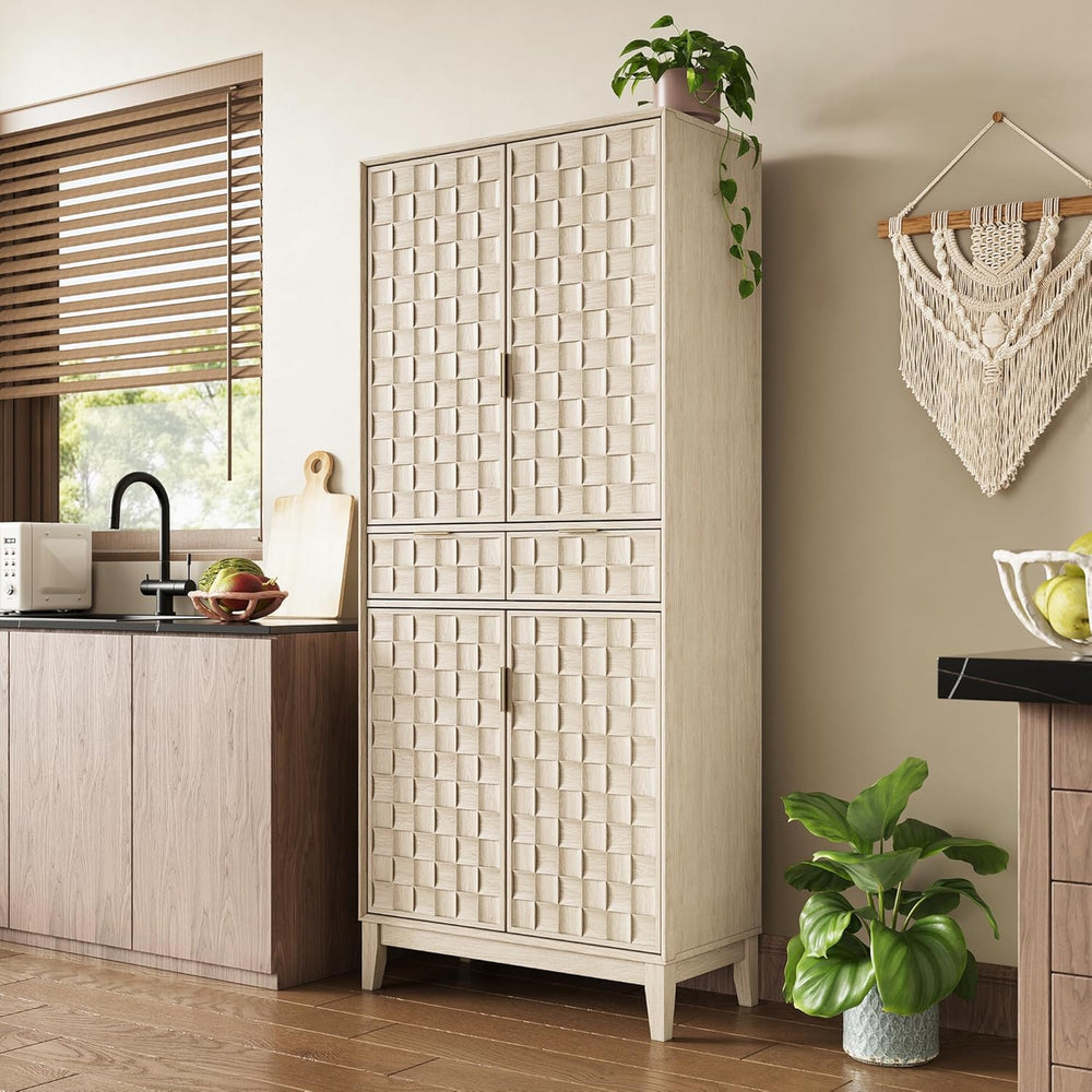 Pantry Cabinet, 71" Tall Pantry Cabinet,Modern Kitchen Cabinet with Door...