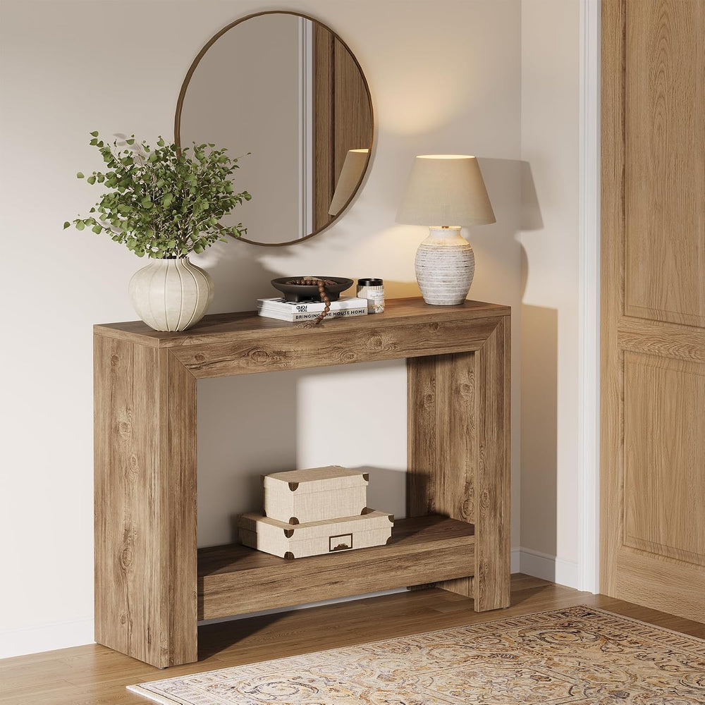 Tribesigns 41.3" Farmhouse Console Table, Behind Couch Sofa Table with O...