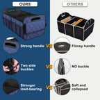 Deosk Car Trunk Organizer for SUV, Car Organizers and Storage with 6 Pocket, Car Accessories for Women/Men 50L Waterproof Polyester Trunk Organizer(Medium, Dark Blue)