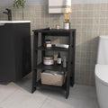 Geelife 30" High 4-Tier Ladder Shelf Organizer for Bathroom, Side Table, Living Room in Black, Particle Board